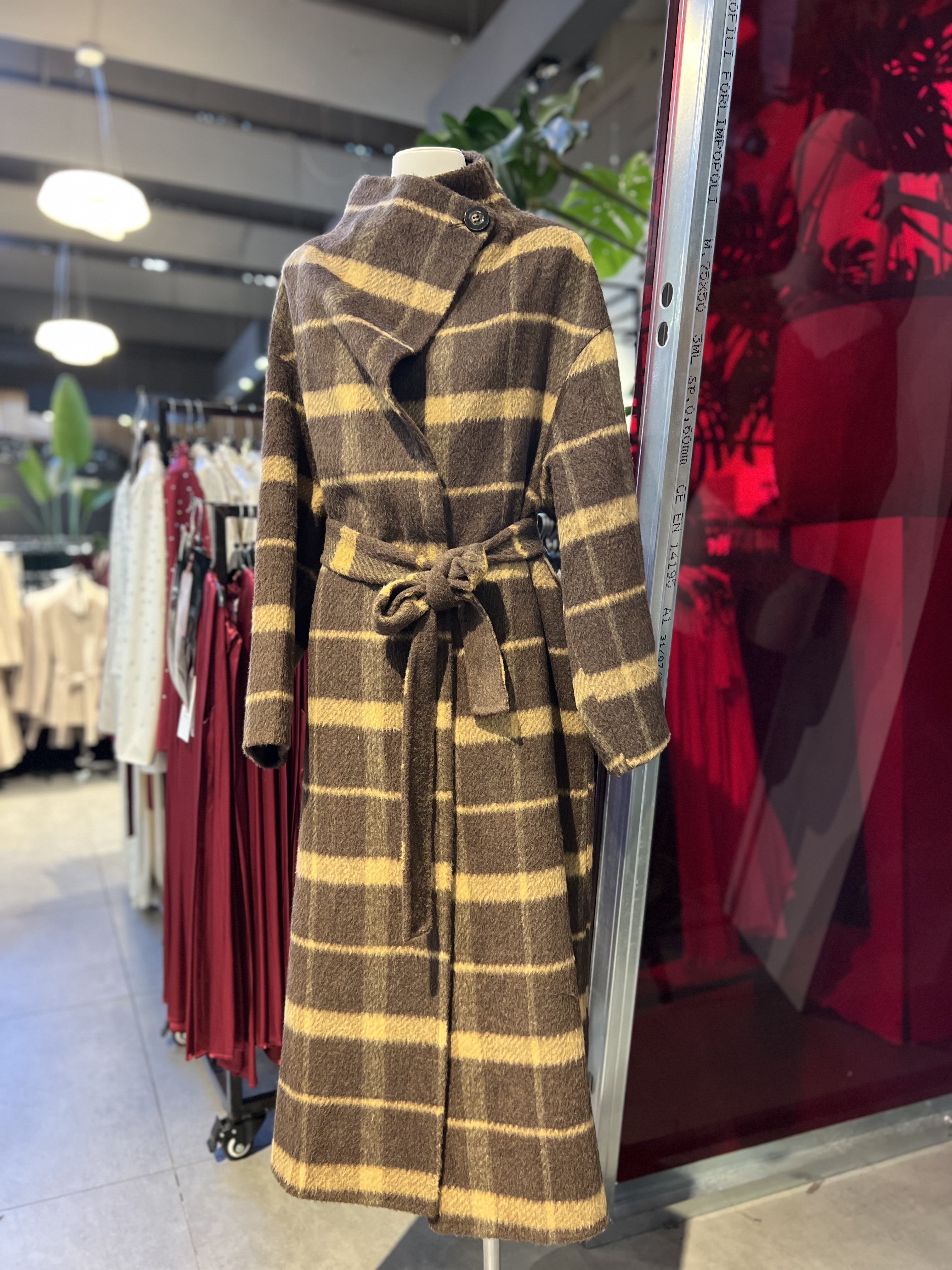 Cappotto a vestaglia a quadri
