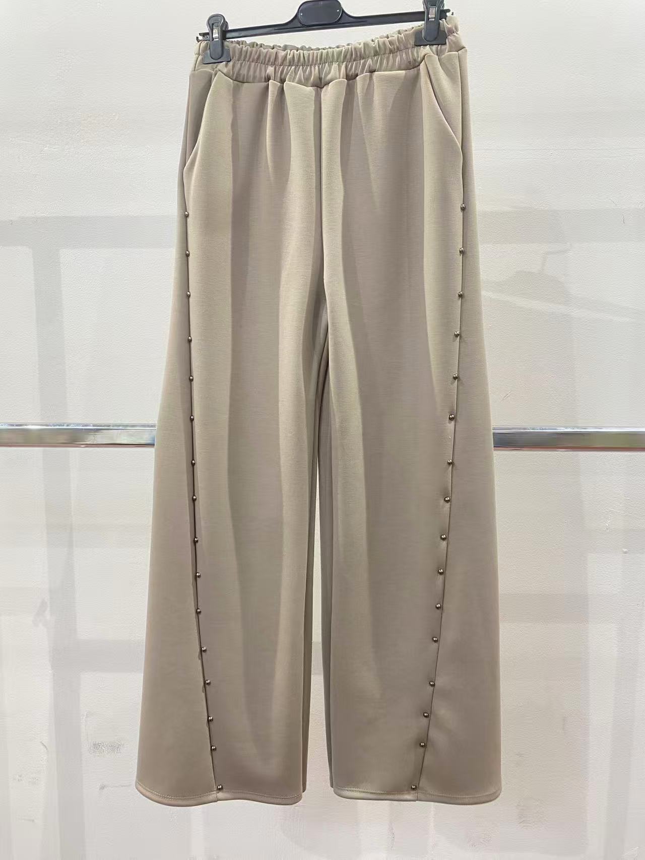 PANTALONE FELPA BORCHIE