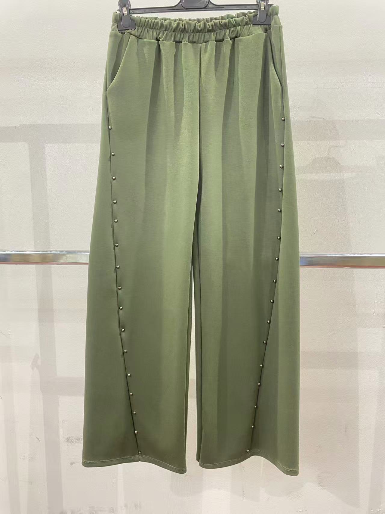PANTALONE FELPA BORCHIE