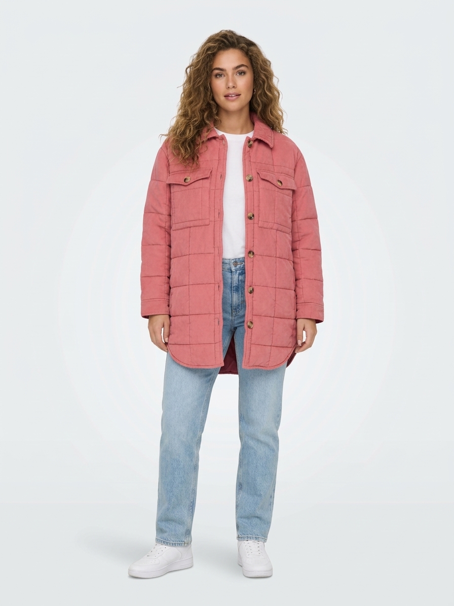 Coat Jacket Padded Quilted Shirt