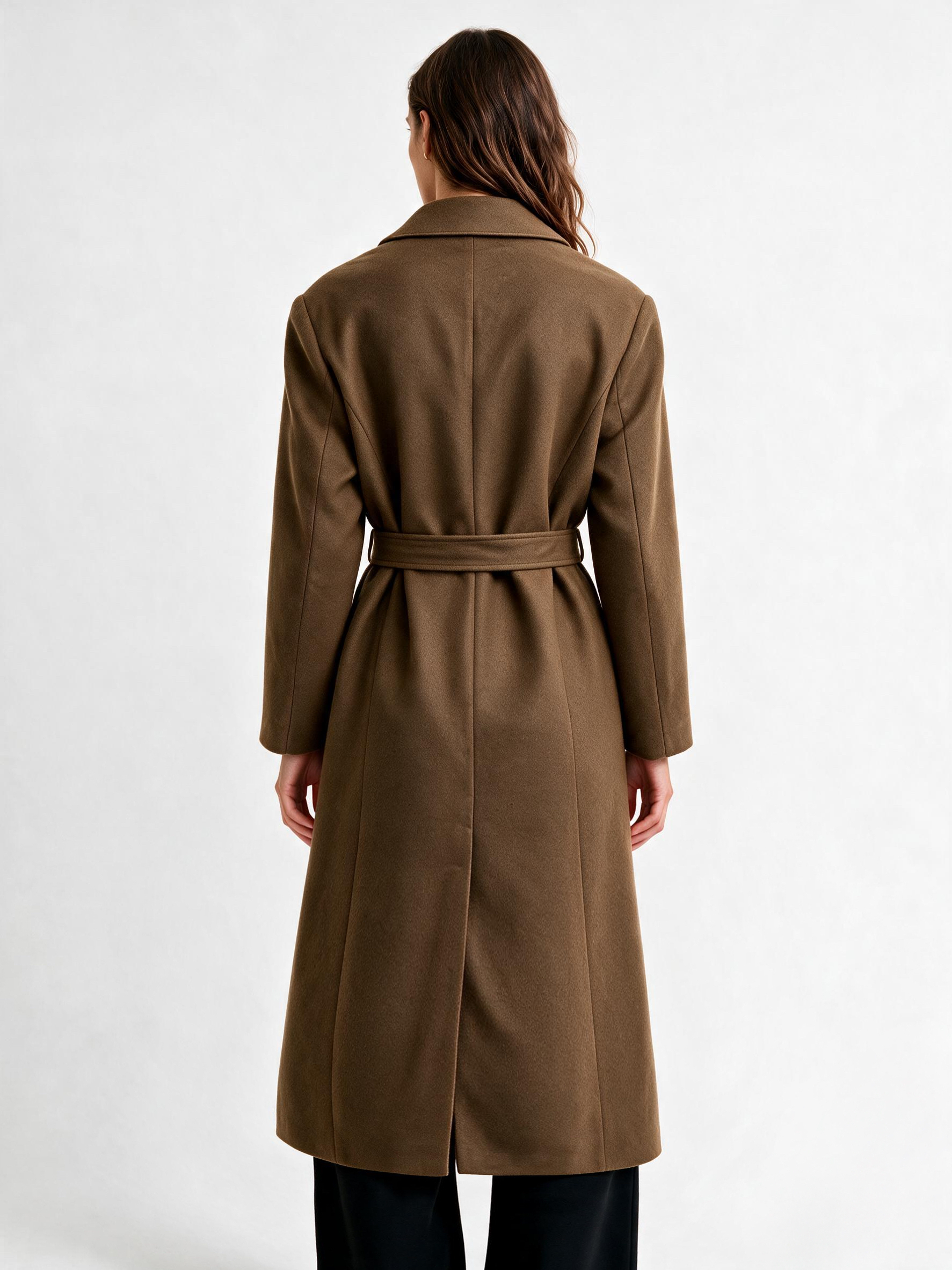 Long tie-up coat