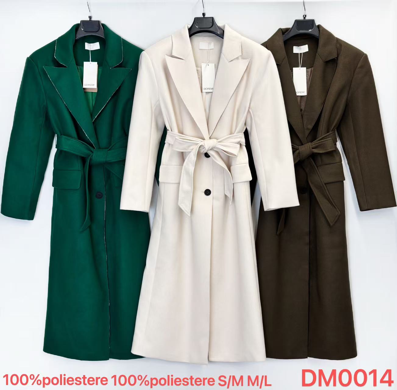 Long tie-up coat