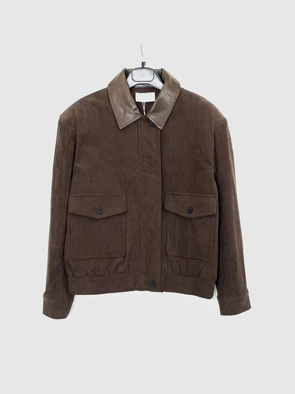 CORDUROY JACKET WITH COMBINED COLLAR