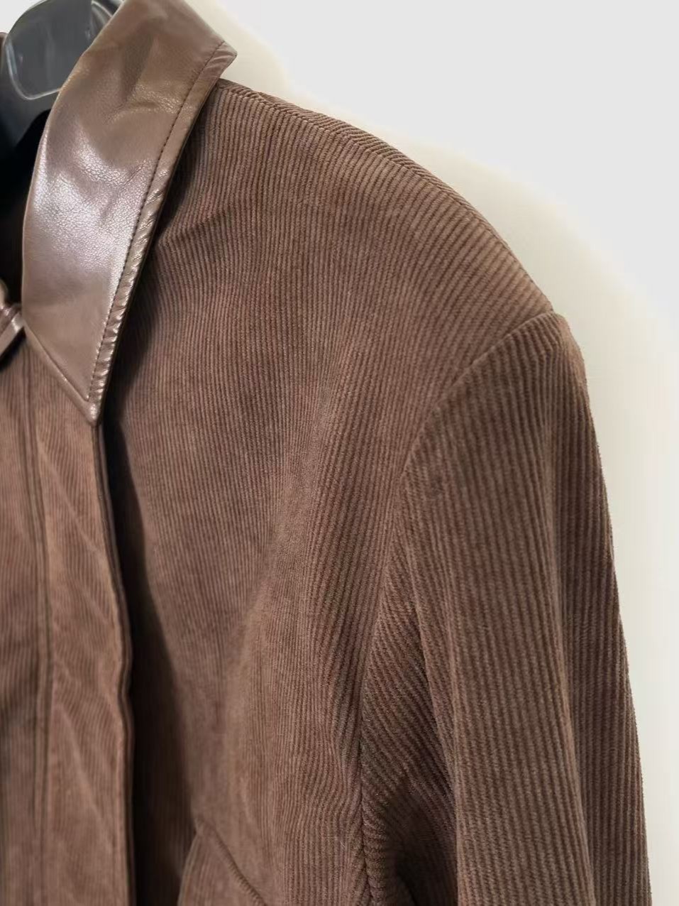 CORDUROY JACKET WITH COMBINED COLLAR