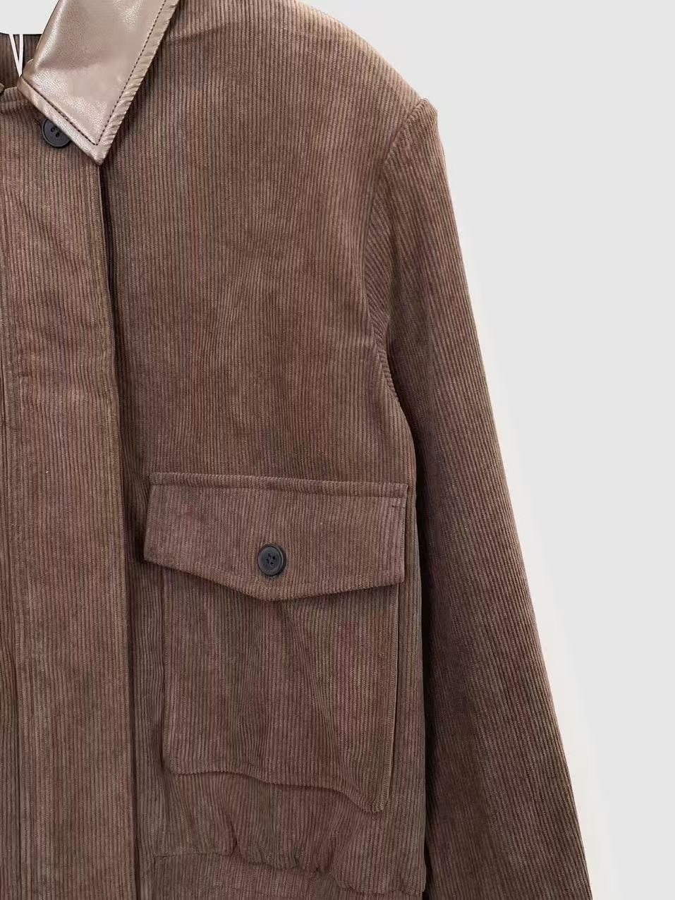 CORDUROY JACKET WITH COMBINED COLLAR
