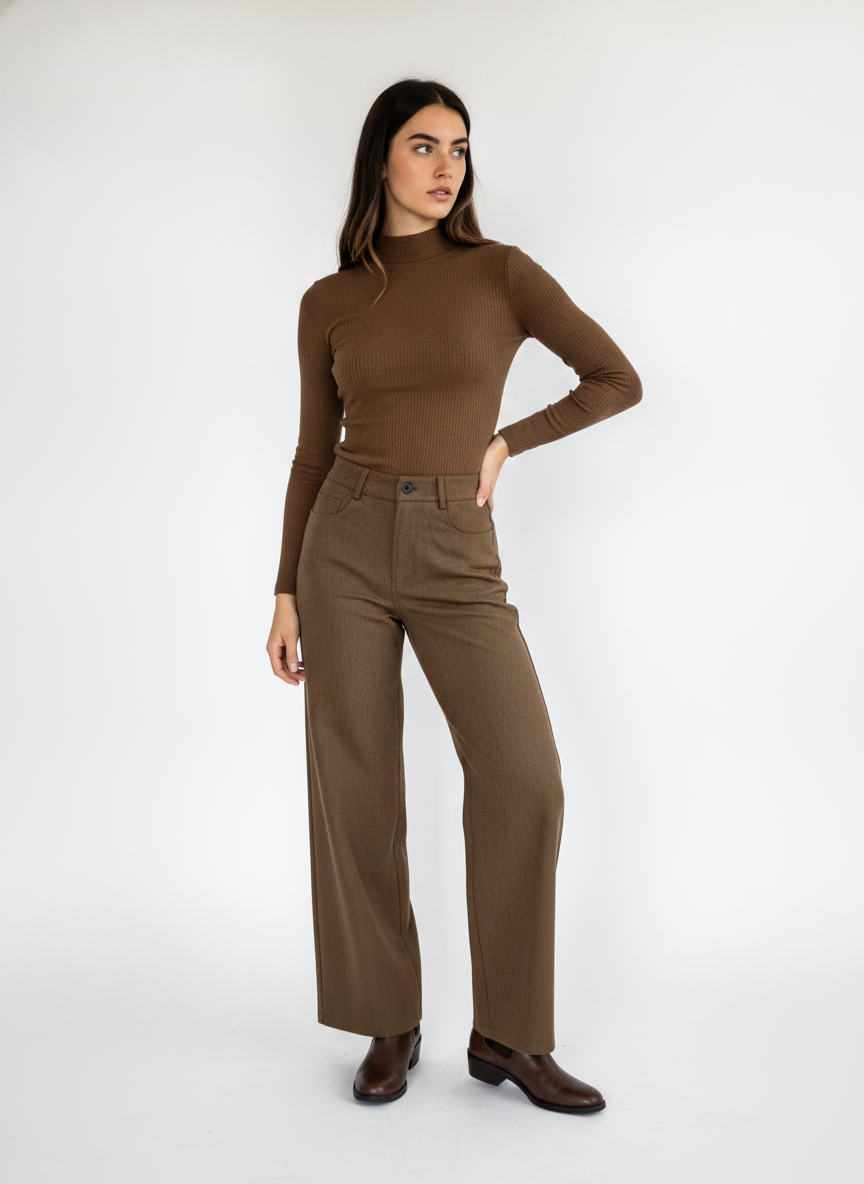 Wide tailored trousers
