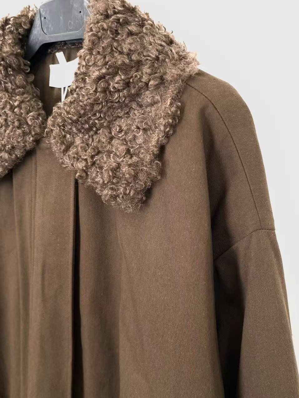 BOMBER JACKET WITH BOUCLÉ COLLAR