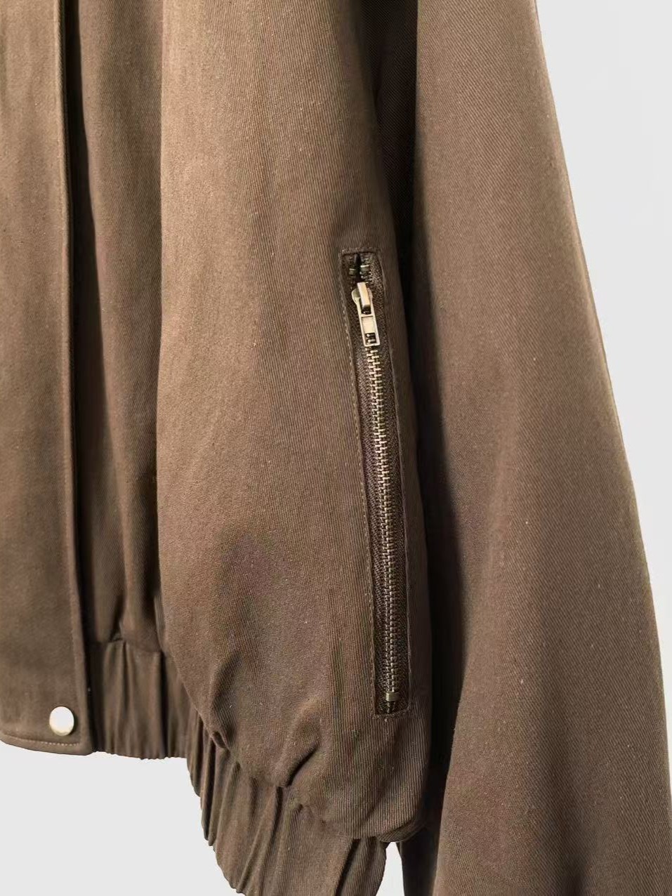 BOMBER JACKET WITH BOUCLÉ COLLAR