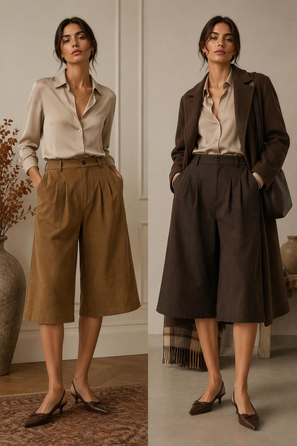 LARGE CAPRI PANTS WITH POCKETS