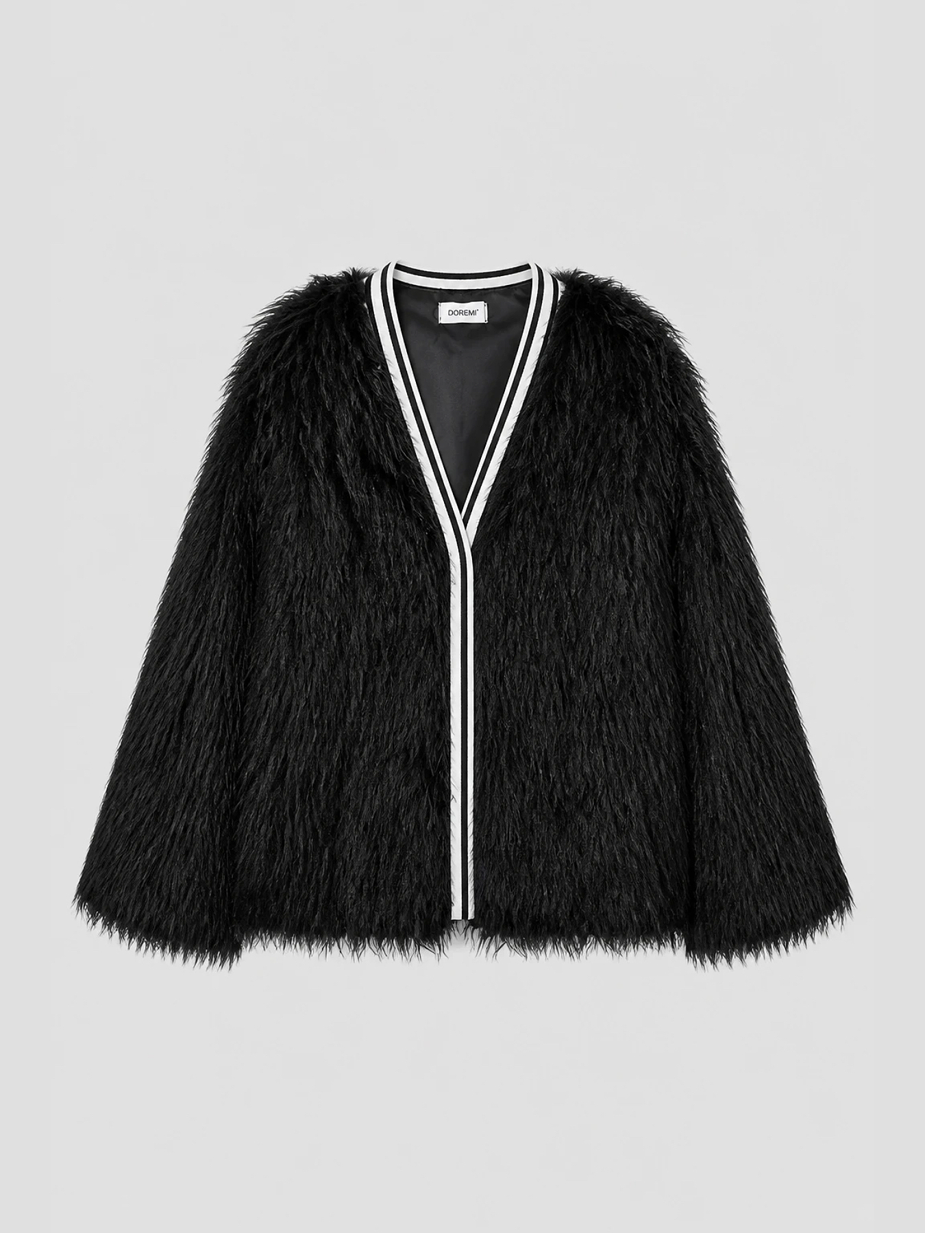 Faux fur cardigan