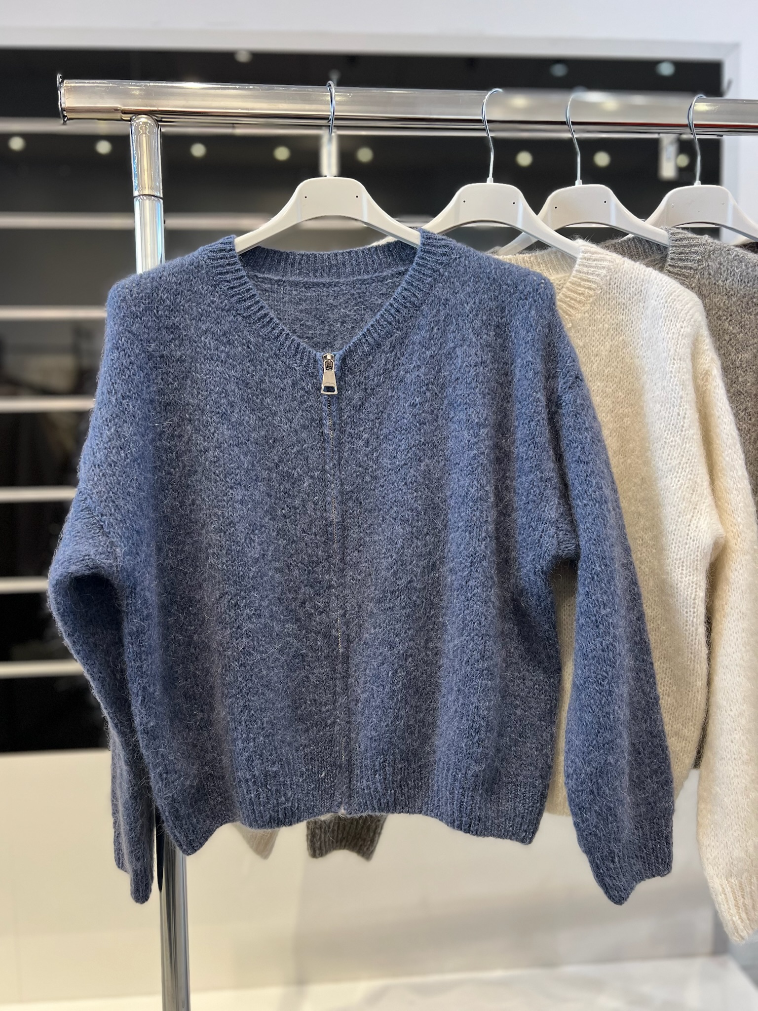 CARDIGAN IN MAGLIA CON ZIP