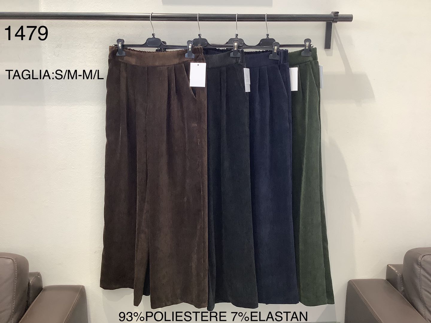 Pantalone palazzo in tessuto morbido