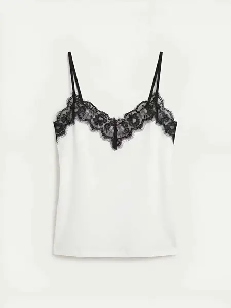 Top velluto scollo V