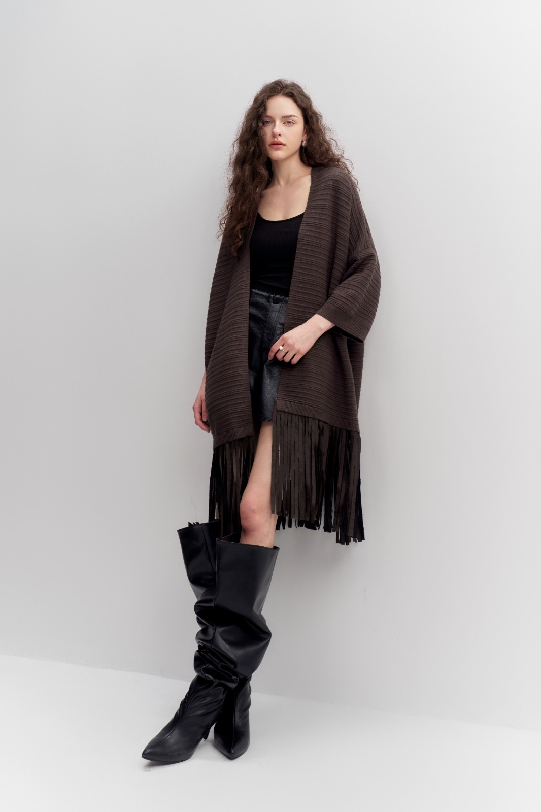 Cardigan con le frange